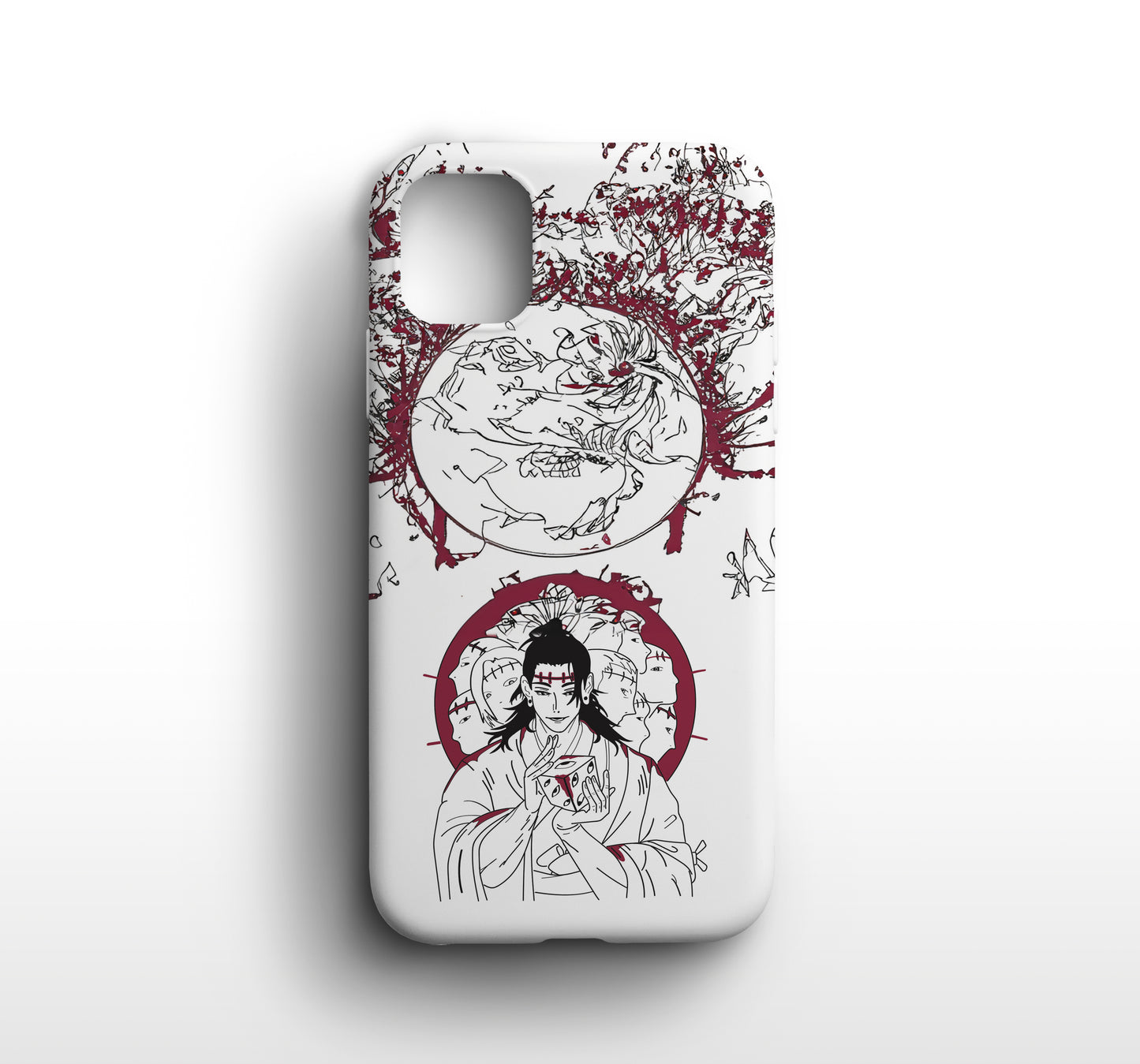 Jujutsu Kaisen | Kenjaku White/Pink Blood Print Silicone Phone Case - CC-14