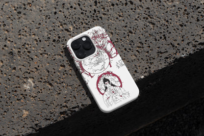 Jujutsu Kaisen | Kenjaku White/Pink Blood Print Silicone Phone Case - CC-14